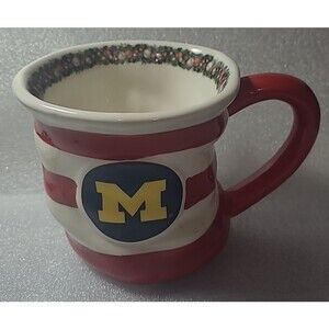 University of Michigan Holiday Stocking Ceramic Coffee Tea Cup Mug 18 oz